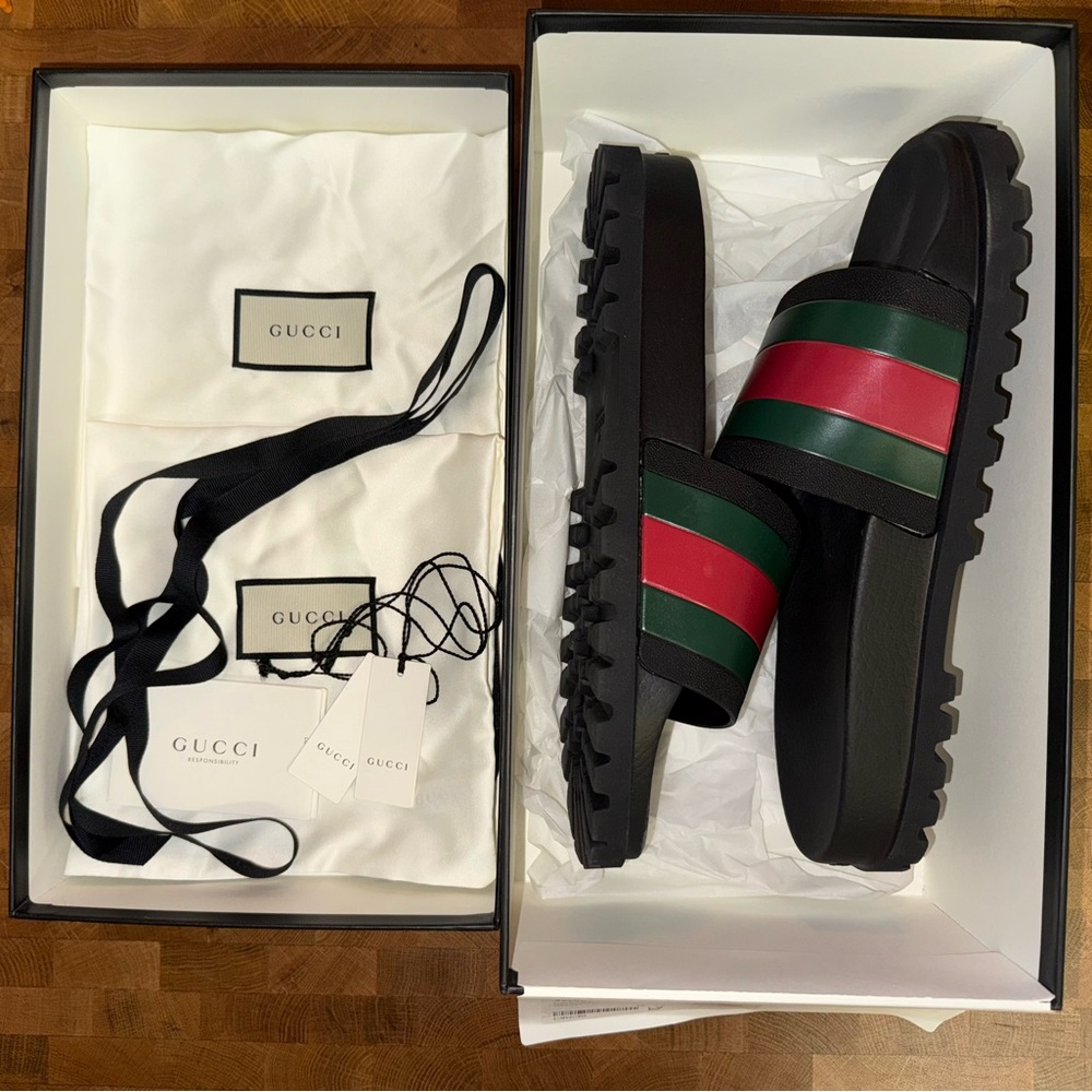 Gucci Men's Slide Sandal with Web